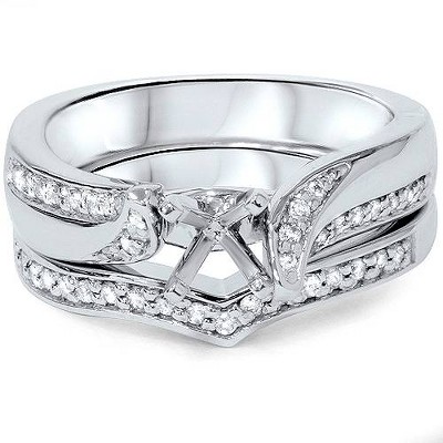 Pompeii3 1/4ct Diamond Engagement Mount Set 14K White Gold