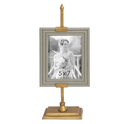 VIP Metal 17 in. White 5x7 Standing Photo Frame