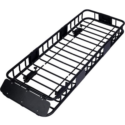Roof Rack Basket, 38.5 x 43 Inch Universal Roof Rack Cargo Carrier Basket Rooftop Luggage Holder Carrier Basket, 64 inches Long