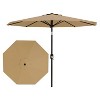 7.5ft Patio Umbrella, Table Umbrella Outdoor Patio with Crank Lift & Push Button Tilt, 6 Sturdy Ribs for Yard, Deck, Pool - 4 of 4
