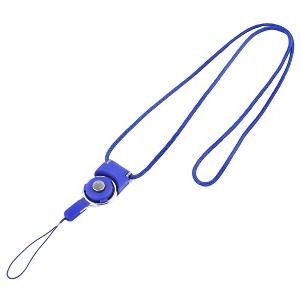 Unique Bargains Blue Detachable Ring Neck Strap Lanyard for Cell Phone ID Card Holder - 1 of 4