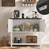 Farmhouse Entryway Table - 2-Door Console with Storage Shelf for Living Room & Hallway - 4 of 4