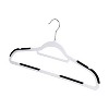 Honey-Can-Do 50pk Rubber Grip Hangers Black and White - 3 of 4