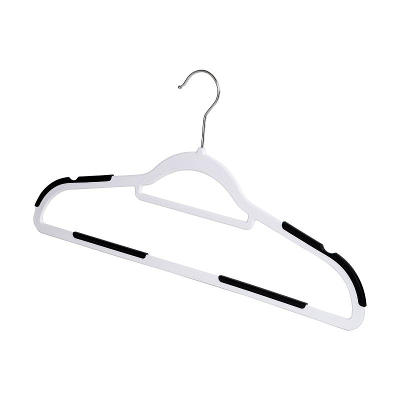 Honey-Can-Do 50pk Rubber Grip Hangers Black and White, 3 of 10