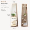 Vlsrka 360° Rotating Jewelry Cabinet with Lights, 63" Lockable Mirror Armoire Organizer Stand with Storage - 2 of 4