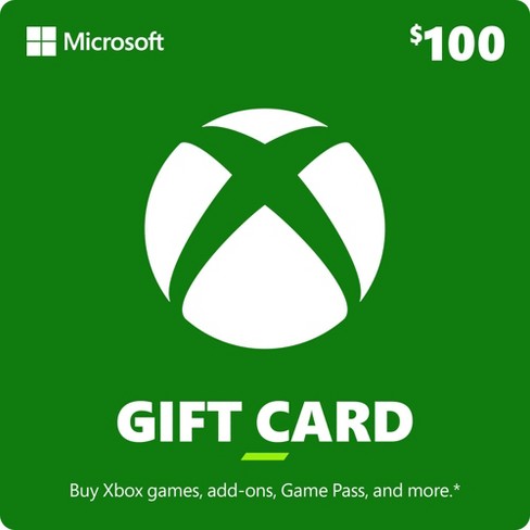 Microsoft xbox live $100 digital gift on sale card