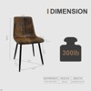 NicBex Dining Chair Set of 4 Modern Linen Fabric Living Room Upholstered Accent Chair with Metal Legs - 3 of 4