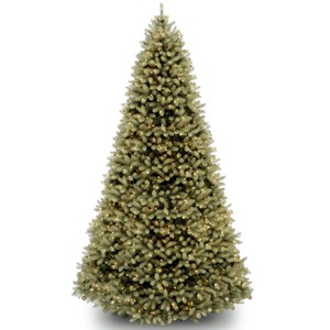 National Tree Company 9' Pre-lit Feel Real Downswept Douglas Fir Artificial Christmas Tree with Dual Color LED Lights and PowerConnect - 1 of 4