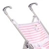 JC Toys Berenguer Boutique Single Umbrella Baby Doll Stroller Elephant Theme - Pink - 2 of 4