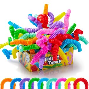 SYNCFUN 18/36 Pack 9 Colors Pop Tubes, Fidget Tubes Party Favors, Connectable and Extendable for Stress Relief - 1 of 4