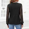 Coolmee Womens Lace Long Sleeve Tops Fall Dressy Casual Blouses Business Work Shirts Fashion Outfits - 4 of 4