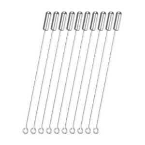 Unique Bargains DIY Clothing Accessories Suit Copper Long Needle Brooch Stick Pins Stopper Ends Flat Head - 1 of 4