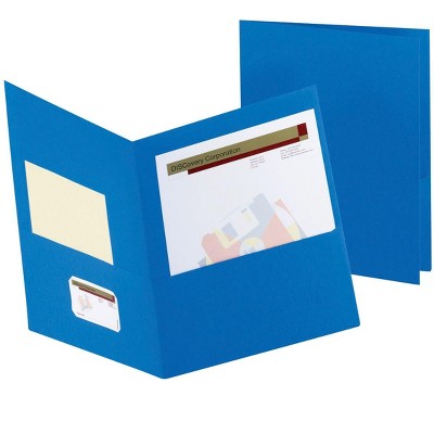 Oxford Heavy Duty Jumbo Pocket Folder, 12 x 9 Inches, 2-Pocket, Royal Blue, pk of 25