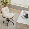 360° Rolling Swive Elegant Design Computer Chair Oversize Seat Cirss Cross Chair with Wheels - 3 of 4