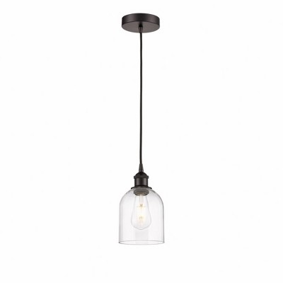 Bella - 1 Light Cord Hung Mini Pendant In Industrial Style-9.5 Inches Tall and 5.5 Inches Wide
