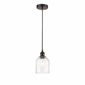 Bella - 1 Light Cord Hung Mini Pendant In Industrial Style-9.5 Inches Tall and 5.5 Inches Wide - 1 of 1