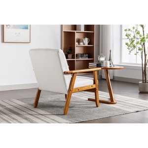 CAVINAS Luxury Velvet Accent Chair with Wood Frame,Arm Chair for Living Room, Bedroom - 1 of 4