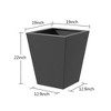 NAYSAYE Tapered Planter 22 Inch Tall Metal Plant Pot with Drainage Hole for Indoor and Outdoor Gardening, Black, 22"*19"*19" - 2 of 4
