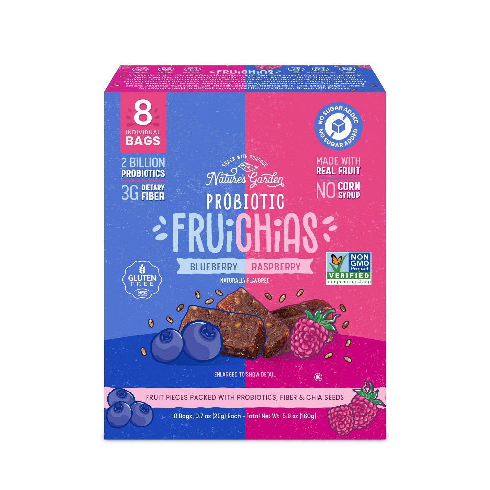 Nature's Garden Snack Probiotic FruiChia Variety Fruit Snacks - 5.6oz/8ct
