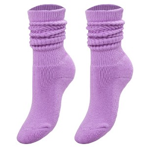Kids Slouch Socks – 1 Pair Long Scrunchy Crew Socks Ages 3–5 - 1 of 4