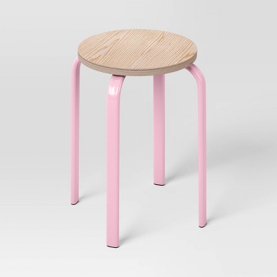 Stackable Accent Stool Pink - Room Essentials™