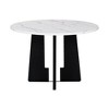 Okak 43.3IN Modern Round Dining Table for 4, Kitchen Table with Criss Cross Legs, Round Table for Kitchen, Living Room, Dining Room - 4 of 4