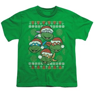 Boys' Teenage Mutant Ninja Turtles Ugly Christmas Sweater T-Shirt - 1 of 4