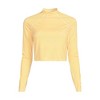 Lands' End Women's Long Sleeve Mock Neck Cropped UPF 50 Sun Protection Rash Guard - 3 of 4