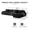 146'' Flannelette L-Shaped Modular Sectional Sofa with Movable Ottoman, Boneless Design, and Deep Seat - 4 of 4