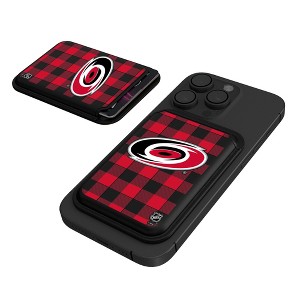 Keyscaper NHL Eastern Conference Teams Plaid Black Magnetic Credit Card Wallet - 1 of 3