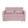 Resenkos 54 Inch Adjustable Backrest Sofa, Sofa Bed, Futon Sofa with Double Armrest and Pouch, Variable Bed for Living room, Bedroom, Gray - 4 of 4