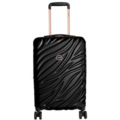 it black and rose gold luggage