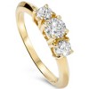 Pompeii3 1ct Three Stone Diamond Engagement Anniversary Ring 14K Yellow Gold - 4 of 4