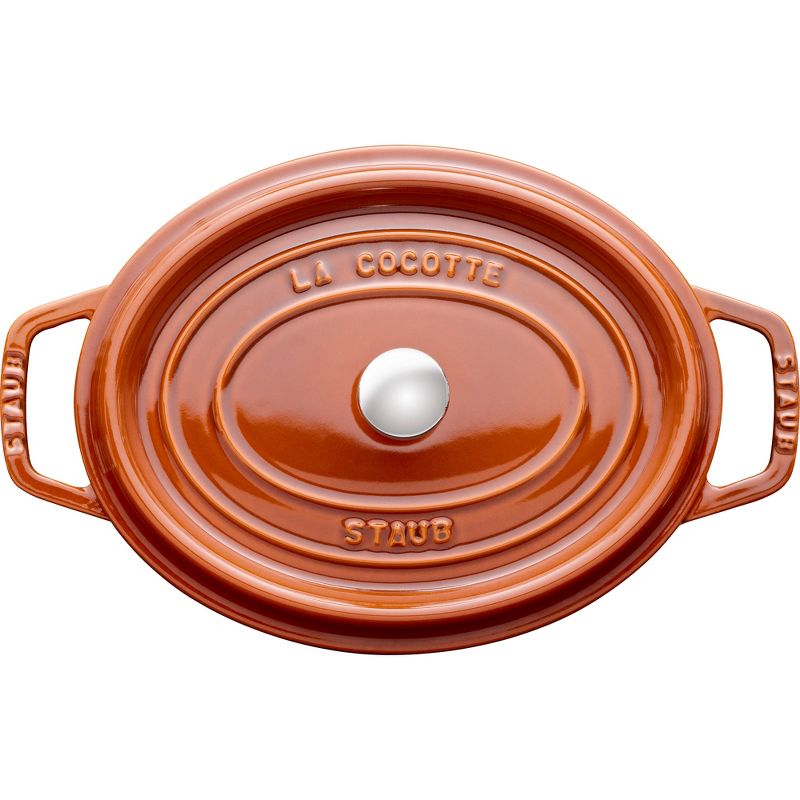 STAUB Cast Iron Oval Cocotte, Dutch Oven, 5.75-quart, serves 5-6, Made in France, 2 of 4