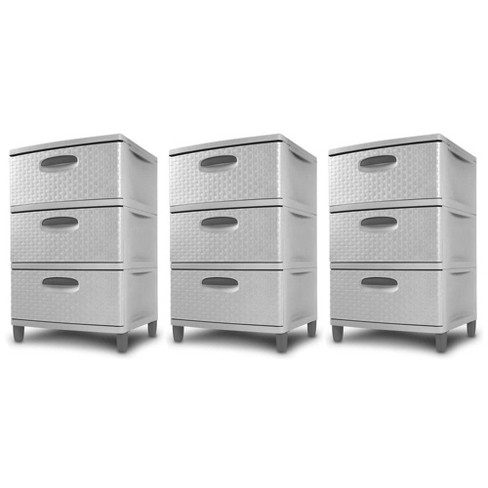 Iris Usa 2 Pack Medium 3 Drawers Desktop Storage, White : Target