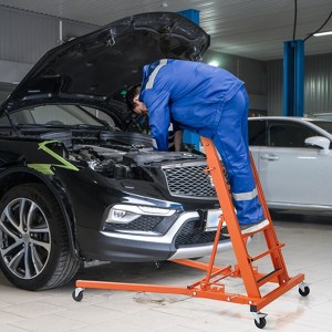 Automotive Engine Creeper, Adjustable Height Foldable Platform 400 Lbs Capacity - 1 of 4