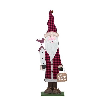 Transpac Wood 41 in. Red Christmas Statement Santa