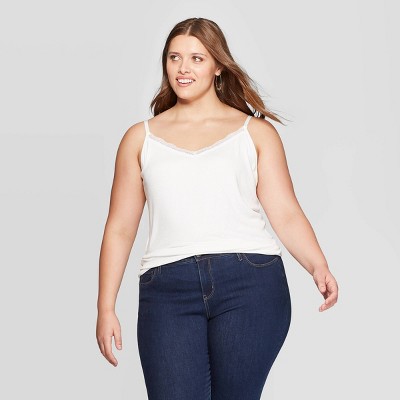 women's plus size white lace tops