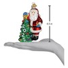 Old World Christmas Blown Glass Ornament for Christmas Tree, 2025 Santa with Tree - 3 of 4