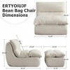 BDELITE Bean Bag Chair for Adults with Ottoman, Memory Foam Filler for Living Room-61.41*31.89*29.53 Inch - 2 of 4