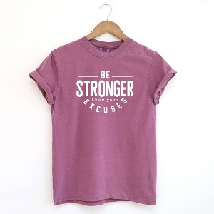 Simply Sage Market Women's Be Stronger Short Sleeve Garment Dyed Tee - 1 of 3