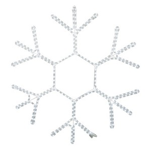 Novelty Lights Christmas LED Snowflake Sculpture, Made With LED Rope Light - 1 of 2