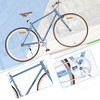 VisioGear Bicycles, Hybrid Bicycle with Single Speed, Bicycles for Men Women Adults, Commuter Bike with Adjustable Seat, Blue, 64.97"*24.41"*38.52" - 3 of 4