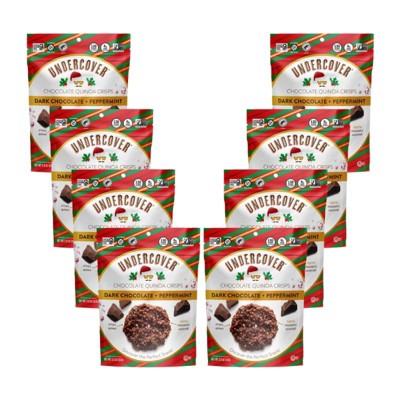 Undercover Chocolate Quinoa Crisps Dark Chocolate Peppermint - 2 Oz (Pack of 8)