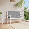 vidaXL Indoor/Outdoor Bench Cushions 2 pcs, Non-slip, Water-Repellent, Gray 47.2"x19.7"x2.8" - 2 of 4