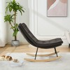 NicBex Accent Chair Rocking Chair with Wide Backrest Comfortable Lounge Chair with Seat Wood Base for Living room, Balcony, Bedroom - 3 of 4