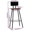 vidaXL Bar Chair Set of 4 Multicolour Solid reclaimed wood and steel - 3 of 4