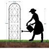 22x75in Metal Garden Trelli, Climbing Plant Support for Rose, Vine, Vegetable, Outdoor Arch Trelli for Patio, Yard, Vertical Gardening, 2Pcs - 2 of 4
