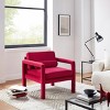 Art Leon Velvet Accent Chair, Modern Armchair for Living Room, Stylish Upholstered Single Sofa - 2 of 4
