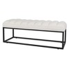 TUYOHW 54 Inch Upholstered PU Leather Bench with Metal Base,Modern Entryway Bench for Bedroom Living Room - 4 of 4